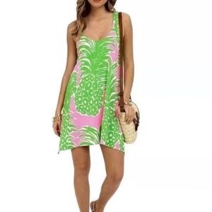 Lilly Pulitzer Dress Monterey Pink Pineapple Tank